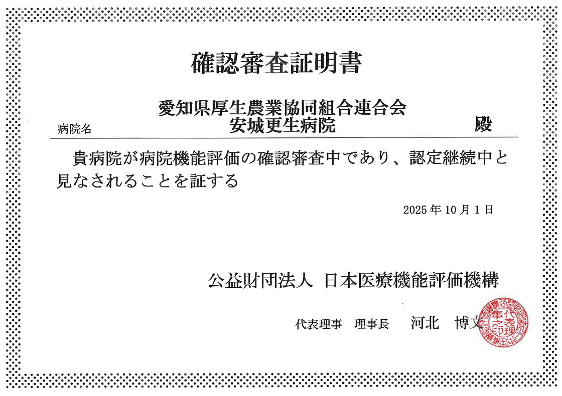 確認審査証明書